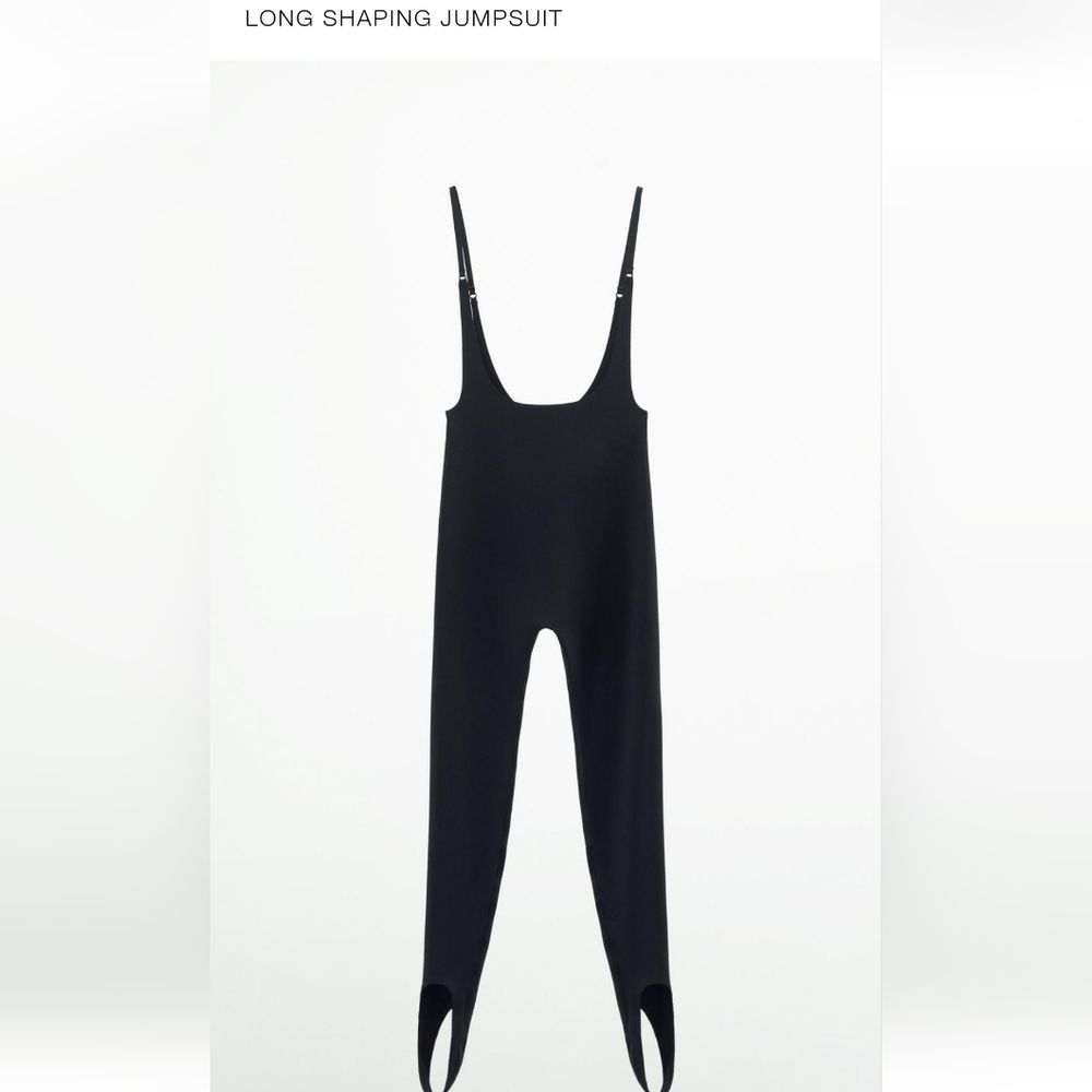 Zara Black Long Shaping Jumpsuit